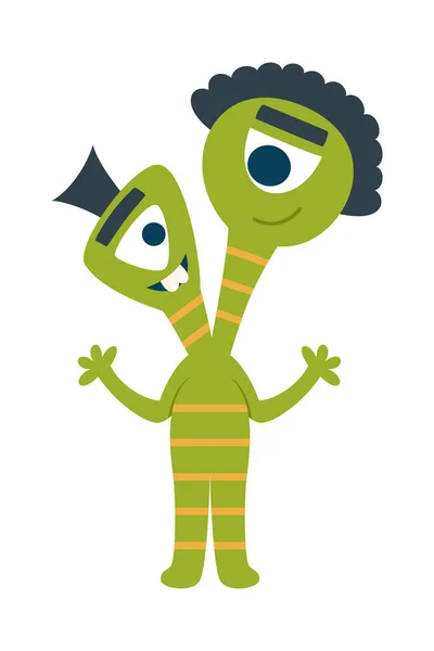 Illustration Personnages Monstres Mignons Conception Dessin Animé Monstre Drôle Illustration — Image vectorielle