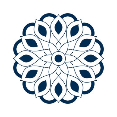 Yetişkin boyama sayfaları için mandala vektör elementi yuvarlak süsleme, stres atma ve rahatlama meditasyonu, dövme, kına, vs.