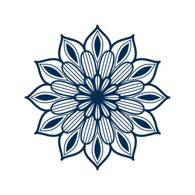 Yetişkin boyama sayfaları için mandala vektör elementi yuvarlak süsleme, stres atma ve rahatlama meditasyonu, dövme, kına, vs.