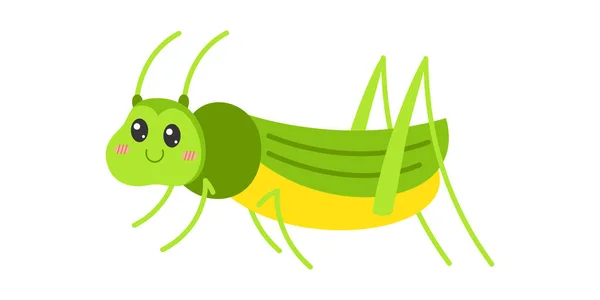 Lindos Insectos Dibujos Animados Con Caras Amistosas Ilustración Lindos Insectos — Vector de stock