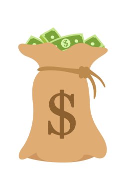 Amerikan Doları 'nın vektör illüstrasyonu. Dolar para nakit ikonu, yazar kasa, para ödeme, dolar işareti.