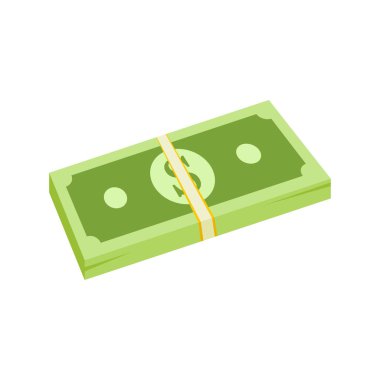 Amerikan Doları 'nın vektör illüstrasyonu. Dolar para nakit ikonu, yazar kasa, para ödeme, dolar işareti.
