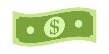 Amerikan Doları 'nın vektör illüstrasyonu. Dolar para nakit ikonu, yazar kasa, para ödeme, dolar işareti.