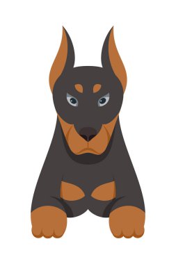 Çizgi filmlerdeki köpek yavruları sevimli karakterler doğurur. Şirin köpek ve köpek yavrularının düz tasarımı.