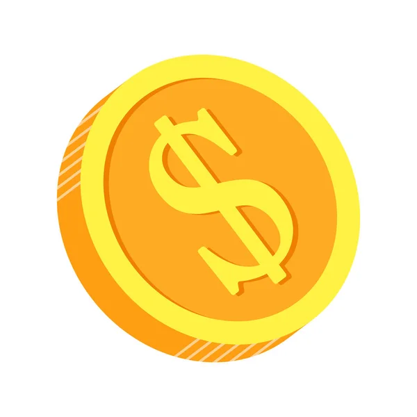 美元货币的矢量图解 美元货币图标 收银机 货币支付 美元标志 — 图库矢量图片