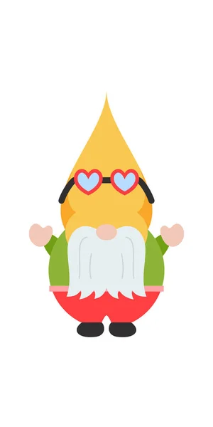 Χαριτωμένα Καλοκαιρινά Ξωτικά Γεια Σας Καλοκαιρινό Πάρτι Παραλία Χαριτωμένο Gnomes — Διανυσματικό Αρχείο