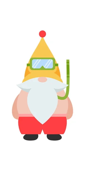 Χαριτωμένα Καλοκαιρινά Ξωτικά Γεια Σας Καλοκαιρινό Πάρτι Παραλία Χαριτωμένο Gnomes — Διανυσματικό Αρχείο