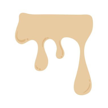 El yapımı Eriyen Çikolata İllüstrasyonu. Çikolata damlaları ve lekeler. İzole edilmiş, tekrarlanabilir, erimiş kahverengi ve beyaz çikolata aşağı akıyor.