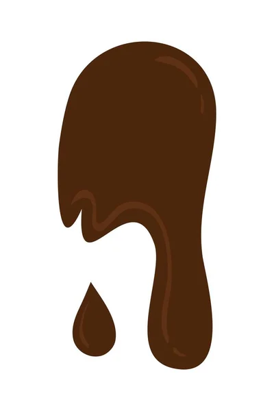 Handgezeichnete Schmelzende Schokolade Illustration Schokotropfen Und Kleckse Isolierte Nahtlose Wiederholbare — Stockvektor