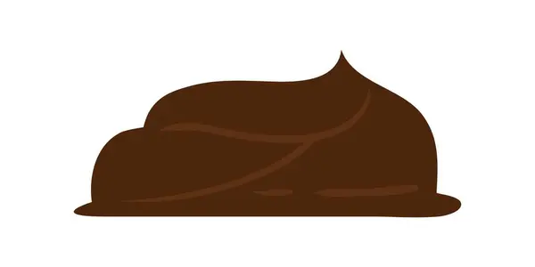 Illustrazione Choco Fusione Disegnata Mano Gocce Macchie Cioccolato Isolato Senza — Vettoriale Stock