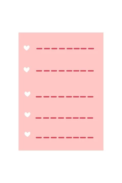 Valentijnsdag Planner Sticker Illustratie Wekelijkse Planner Met Leuke Illustratie Terracotta — Stockvector