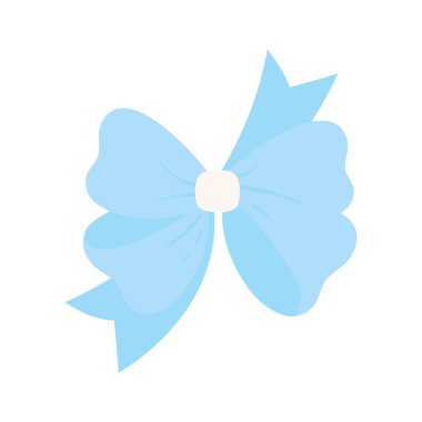 Kurdele yayı klipsli tasarımı. Sevgililer Günü ya da süslü bant yayları. Çizgi film unsurları hediye, kutlama ve tebrik içindir. Beyaz arkaplan vektör çiziminde izole