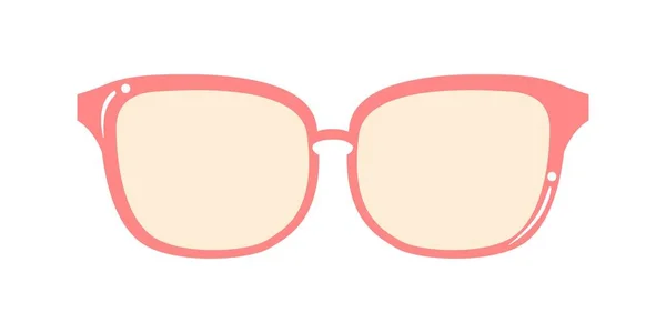 Okulary Ikona Okularów Ilustracja Wektora Płaska Konstrukcja Śmieszne Okulary Lato — Wektor stockowy