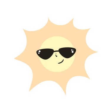 Yaz elementleri. Çıkartma için yaz vektör simgesi ayarlandı. Simgeler, işaretler ve pankartlar. Parlak bir yaz posteri. Yaz tatili ve parti için koleksiyon malzemeleri. Vektör illüstrasyonu