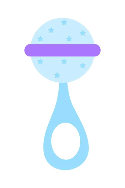 白い背景に隔離された青い色の赤ん坊の少年シャワーの設計要素 小さな新生児のためのイラスト — ストックベクタ