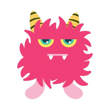 Şirin Canavarlar Vektör İllüstrasyonu. Yaratık çizgi film karakteri çizimleri. Canavar çizimi. Uzaylı klibi sanatı. Ürkütücü yaratık grafik koleksiyonu.