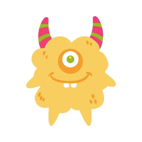 Ilustração Vetor Monstros Bonitos Desenhos Personagens Desenhos Animados Criatura Ilustração —  Vetores de Stock