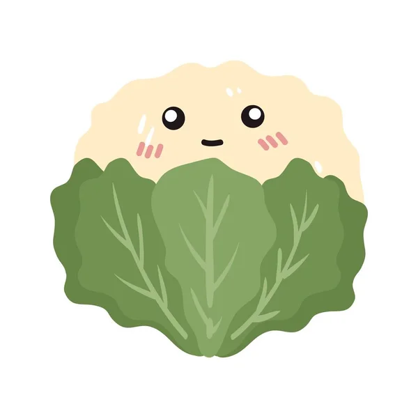 Αυτοκόλλητο Καρτούν Λαχανικών Αστείο Emoticon Επίπεδο Στυλ Τρόφιμα Emoji Αστείοι — Διανυσματικό Αρχείο