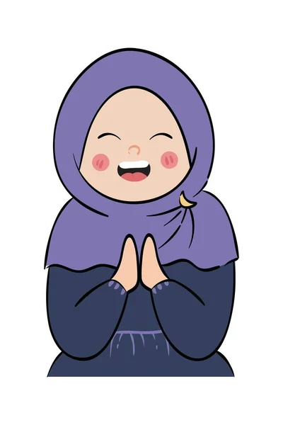 Salam Untuk Ramadhan Dan Idul Fitri - Stok Vektor