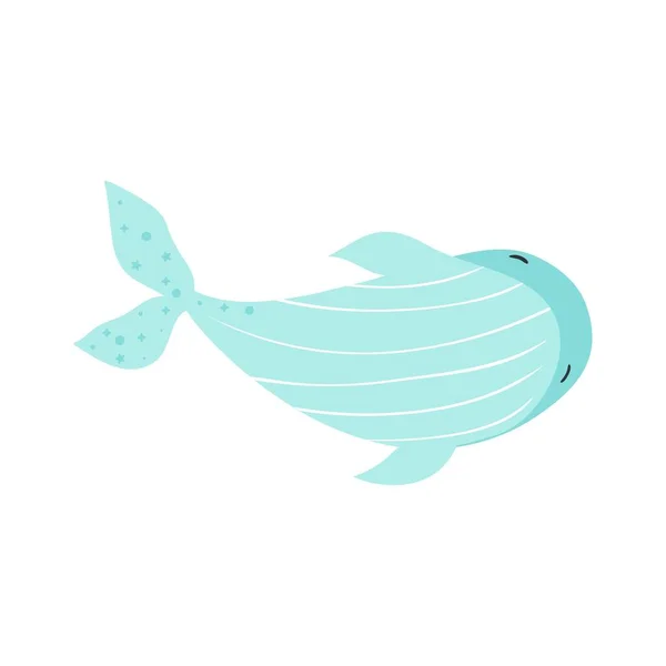 苗圃元素图解 神奇的鲸鱼 — 图库矢量图片