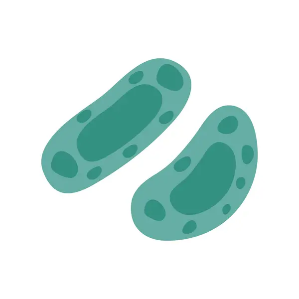 Ilustración Diseño Virus Bacterias Aislado — Vector de stock