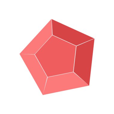 Kristal Taş Çizimi. Bir elmasın düz çizimi. Şirket logosu, mobil veya web uygulaması için şablon tasarımı. Vektör illüstrasyonu