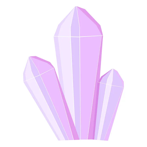 Crystal Stone Illustration Inglês Ilustração Plana Diamante Design Modelo Para — Vetor de Stock