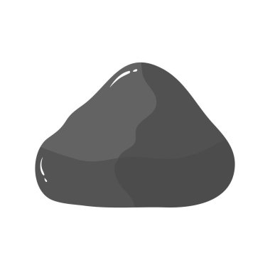 Kaya Taşı Çizgi Filmi Beyazlar Arasında İzole Edildi. Grass Rock Çizgi Film Çizimi