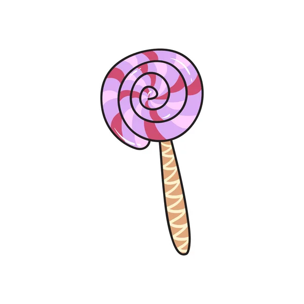 Cartoon Candy Illustration Isolated White Süße Süßigkeiten Cartoon Bilder — Stockvektor