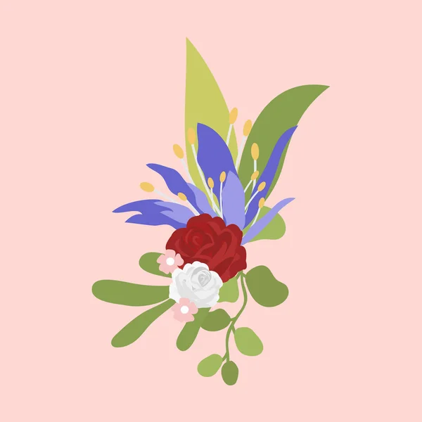 Çiçek Çelenkleri Buketler Çiçek Aranjmanı Sınır Çelenk Çerçeve Mükemmel Bir — Stok Vektör