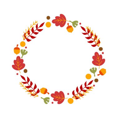 Sonbahar Sonbahar Çerçeve Dekorasyonu Davetiyeler, Kartlar, Monogramlar vs. için Tasarım.