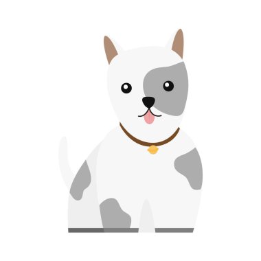 Beyaz renkte izole edilmiş Şirin Köpek Resimleri