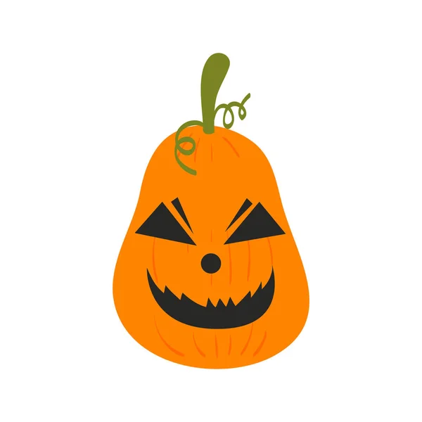 Caras Assustadoras Abóbora Halloween Sorrisos Assustadores Abóbora Maligna Para Celebração — Vetor de Stock