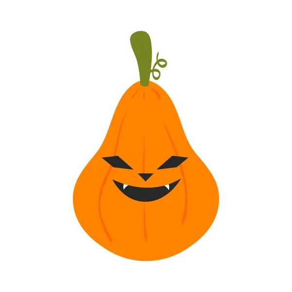 Caras Assustadoras Abóbora Halloween Sorrisos Assustadores Abóbora Maligna Para Celebração — Vetor de Stock
