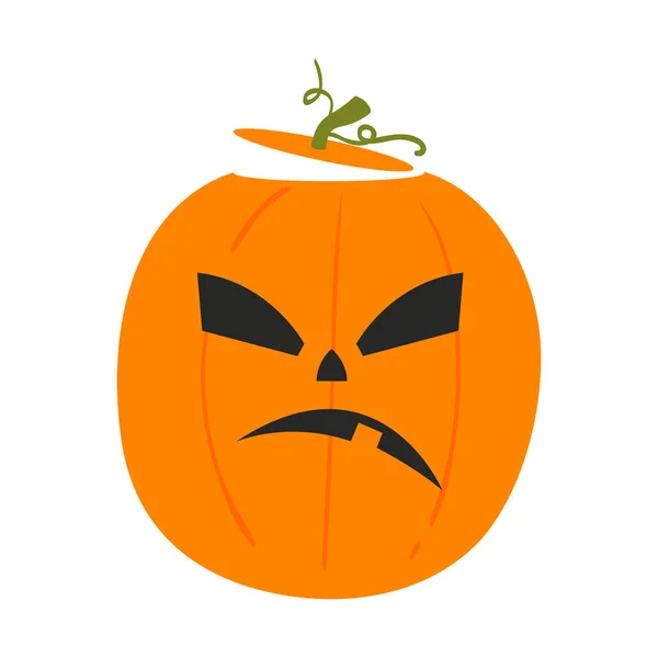 Gruselige Halloween Kürbisgesichter Gruseliges Lächeln Böser Kürbis Zum Herbst Halloween — Stockvektor