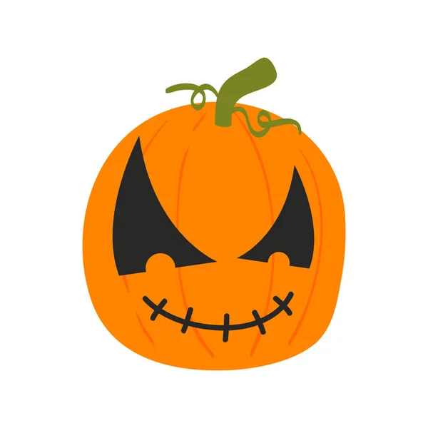 Caras Calabaza Halloween Aterradoras Sonrisas Aterradoras Calabaza Malvada Para Celebración — Archivo Imágenes Vectoriales