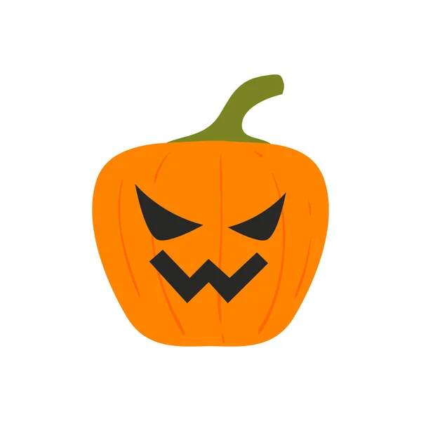 Страшные Тыквенные Лица Хэллоуин Страшные Улыбки Злая Тыква Осеннего Празднования — стоковый вектор