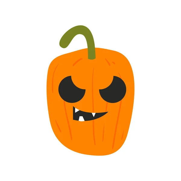 Děsivé Dýňové Tváře Halloweenu Děsivé Úsměvy Ďábelská Dýně Podzimní Halloweenskou — Stockový vektor