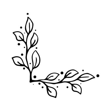 Beyaz bir arka planda el çizimi çerçeve setleri. Köşe Sınırı Eklement. Çiçek ve şifalı bitkilerin eskiz öğeleri pankart tasarımı için süs eşyaları. Sınır koleksiyonu. Oklar. İzole ayrıştırıcılar. Eski sınır.