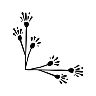 Beyaz bir arka planda el çizimi çerçeve setleri. Köşe Sınırı Eklement. Çiçek ve şifalı bitkilerin eskiz öğeleri pankart tasarımı için süs eşyaları. Sınır koleksiyonu. Oklar. İzole ayrıştırıcılar. Eski sınır.