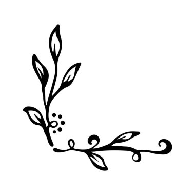 Beyaz bir arka planda el çizimi çerçeve setleri. Köşe Sınırı Eklement. Çiçek ve şifalı bitkilerin eskiz öğeleri pankart tasarımı için süs eşyaları. Sınır koleksiyonu. Oklar. İzole ayrıştırıcılar. Eski sınır.