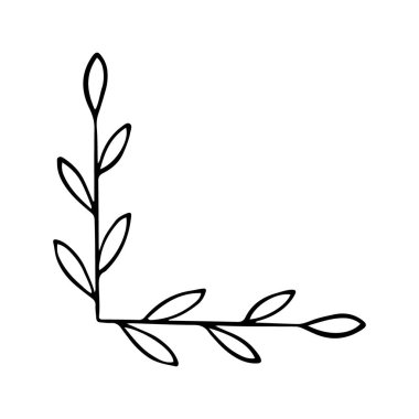 Beyaz bir arka planda el çizimi çerçeve setleri. Köşe Sınırı Eklement. Çiçek ve şifalı bitkilerin eskiz öğeleri pankart tasarımı için süs eşyaları. Sınır koleksiyonu. Oklar. İzole ayrıştırıcılar. Eski sınır.