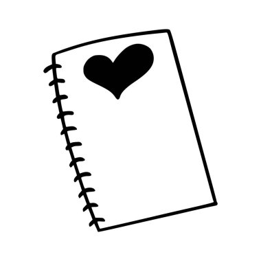 El çizimi kitap karalama unsuru, eğitim sembolleri. Kitap mağazası, okuma kulübü, öğrenme, kütüphane, Doodle Illustration tarzı için vektör illüstrasyonu.