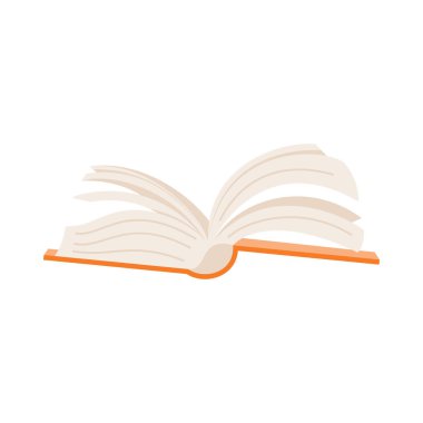 Düz dizayn tarzında ayarlanmış kitaplar beyaz arkaplanda izole edilmiş, vektör illüstrasyonu. E-öğrenme sembolleri. Okumak için kitaplar. Bilgi edinmek için eğitici ders kitapları. Metnin kağıt taşıyıcıları. Vektör illüstrasyonu