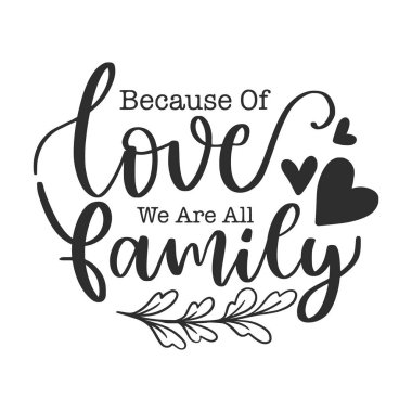 Aşk - Sevgililer Günü Vektör illüstrasyonu beyaz arka planda izole edildi. Sevgililer Günü tebrik kartı için el yazısı. Baskı kartları, afişler, posterler için tipografi tasarımı