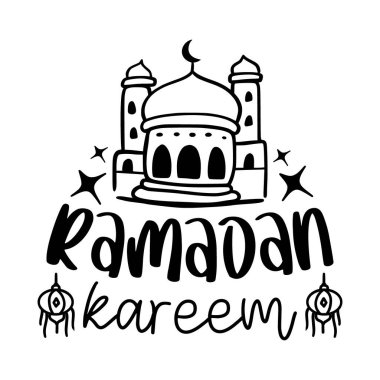 Yazdırılabilir Poster, Kart, Çanta, Kupa, Tişört Tasarımı İçin Ramazan Kareem Harfleri.