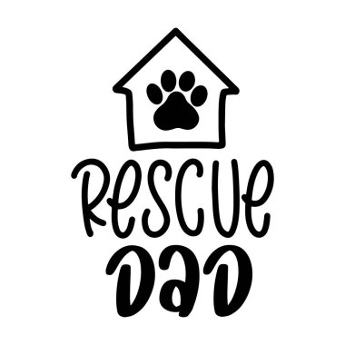 Evcil Hayvan Kurtarma Hakkında Yaratıcı Motivasyon Posteri Şablonu. Poster, Etiket, Çanta, Tişört Tasarımı için Hayvan Vektörü Tipografi Sancak Tasarımı