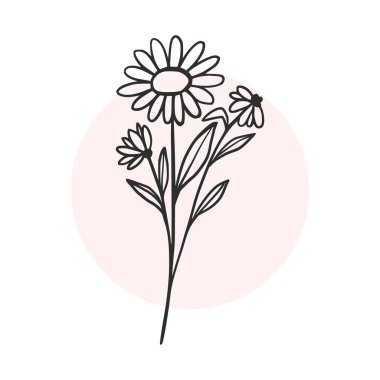 Çiçekli, kır çiçekli, süblimleşme desenli, kır çiçekli, karalama çiçekli, vektör illüstrasyonlu bir alıntı. Vahşi Çiçek Çizimi