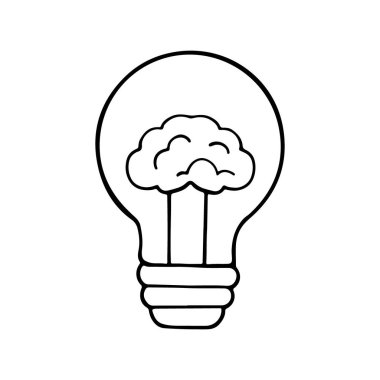 Lamba ampulü fikri ikonu. vektör ampulü yaratıcılık kavramı beyaz arkaplanda izole edilmiş modern tasarım ana hatları