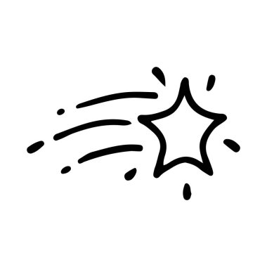 Yıldızlar ve parıltılar karalama çizimi. Parılda, göz kırp, havai fişek, sim silueti ve çizim tarzında parıldayan semboller. El çizimi vektör çizimi beyaz arkaplanda izole edildi